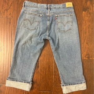 Levi’s Rolled Cuff Denim Capri - Blue - Size 14 Women’s